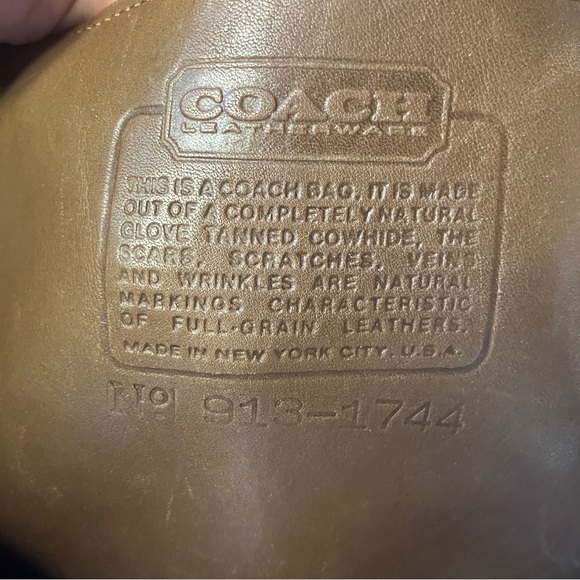 COACH Vintage Tan Leather Crossbody Shoulder Bag - Picture 12 of 13
